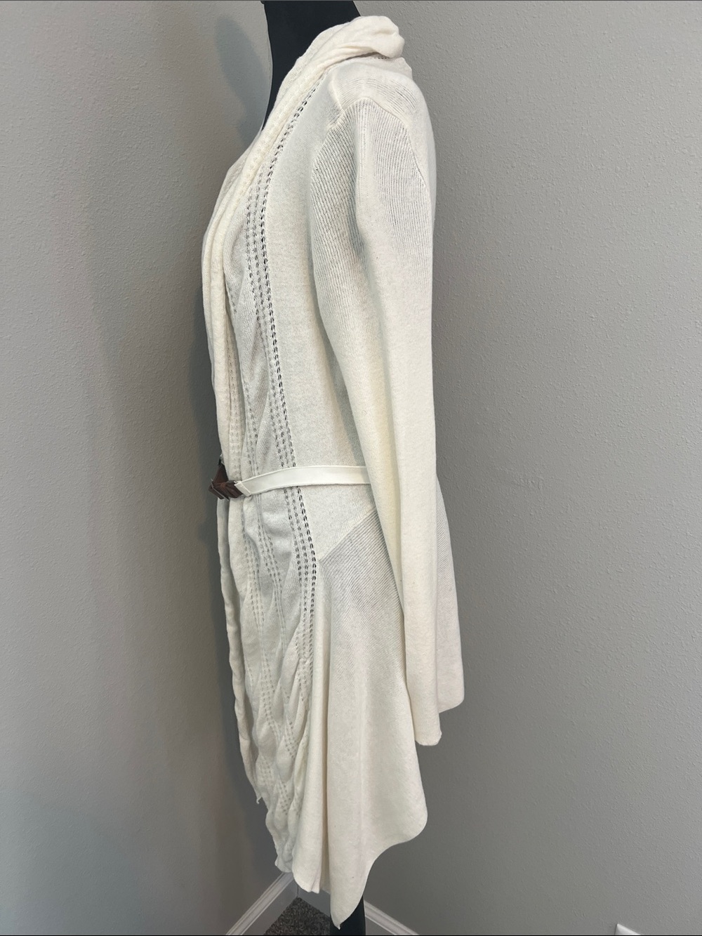 Cache Cream Open-Front Drape Cardigan - Picture 6 of 8